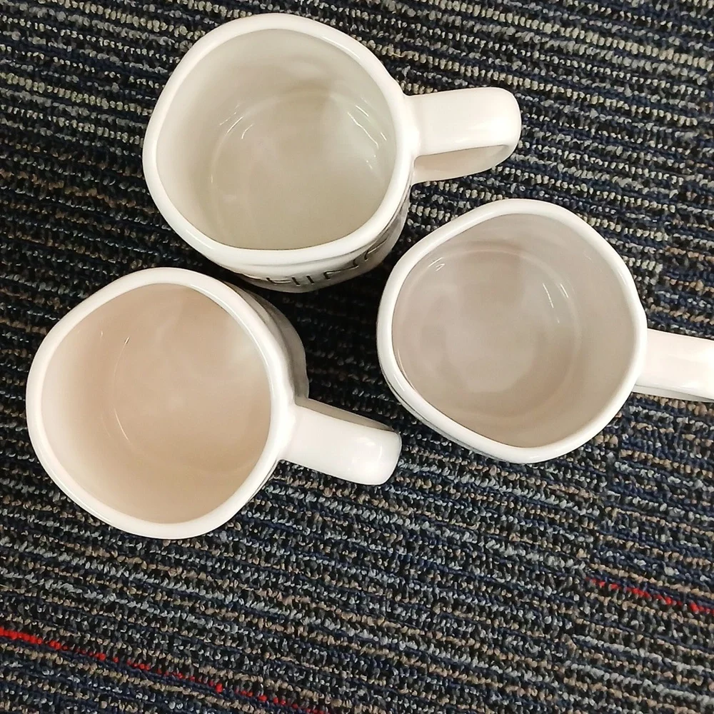 Set of 3 Rae Dunn Mugs Artisan Collection. Slurp, Think, Chill